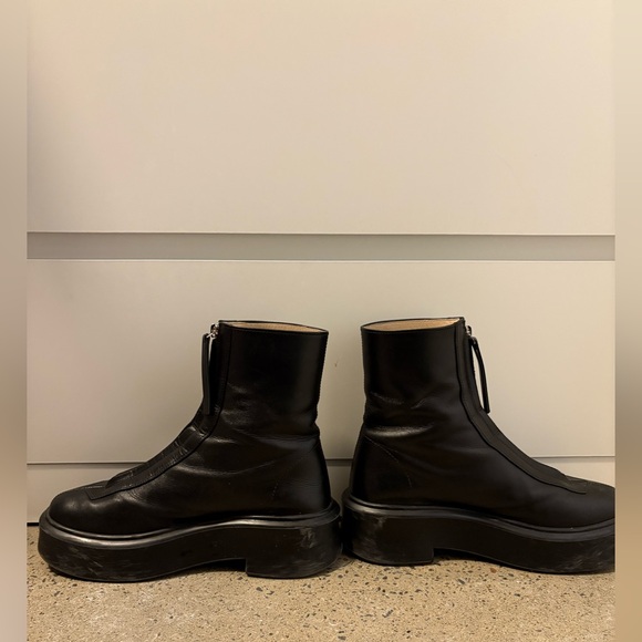 The Row Black Zipped Ankle Boots - Picture 8 of 12